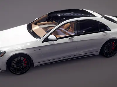 Mercedes-Benz s65 AMG V12 Low-poly 3D model