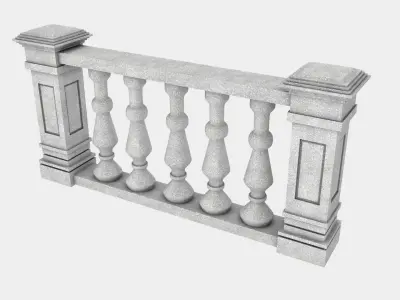 Stone Balcony 3D model