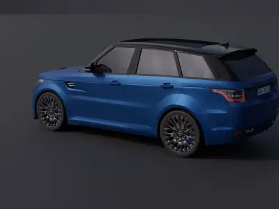 Land Rover Range Rover Sport SVR Low-poly 3D model