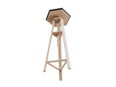 Wood Tripod Support 3D model
