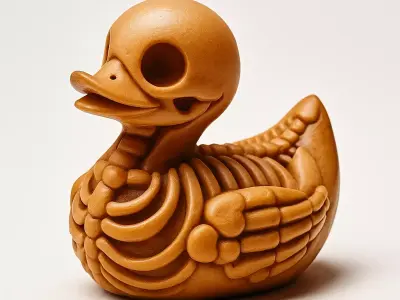 Duck Minimalist Skeletal toy 3D print model