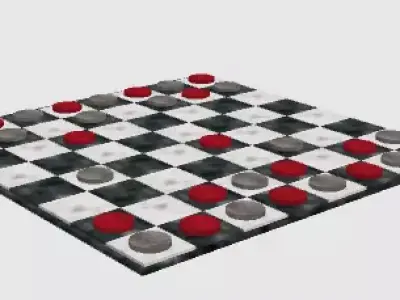 Checkers - game Free 3D model