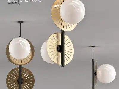 Balls Discs Vertical 2 3D model