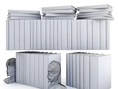 50 BOOKS penguin classics 3D model