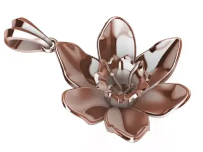 March Jonquil Flower of the Month charm Pendant 3D print model