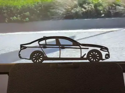 Sport Car 520 2D Figure  3D print model