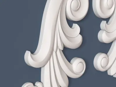 Decorative Scroll 3D model 5