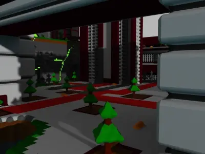 fly city Free low-poly 3D model