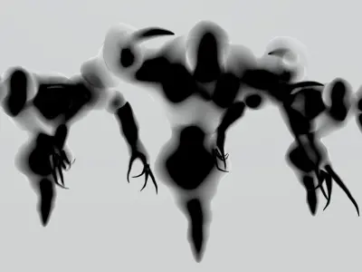 Shadow elemental low-poly game engine ready 3D model Low-poly 3D model