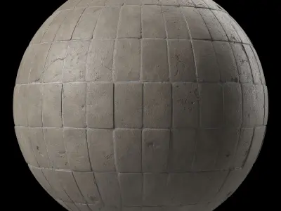 Pavement Materials 104- Concrete Paving - Sbsar Pbr 4k Seamless Texture