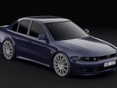Mitsubishi Galant Low-poly 3D model