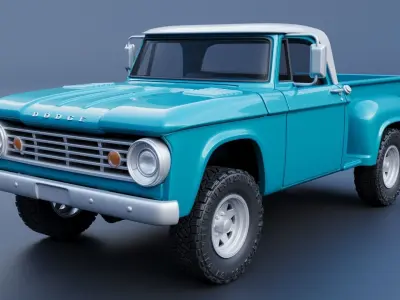 Dodge D100 1967 3D print model
