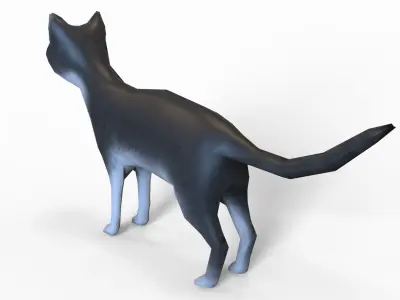 Cat game ready Low-poly 3D model