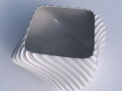 Bowl helix with bent extruded lines 3D print model