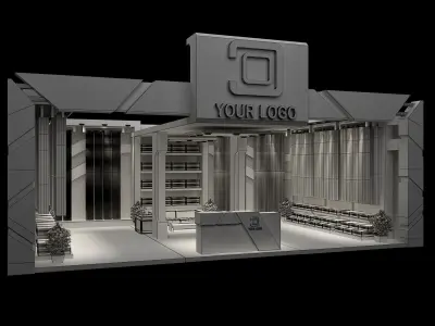  Booth Exhibition Stand a94 3D model