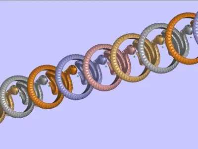 Solid Snake Ring print ready 3d model US 4 TO 13 sizes 3D print model