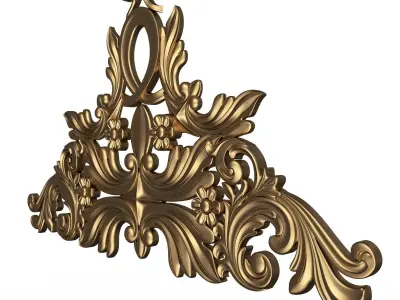 Carved Plaster Molding Decoration 049 Low-poly 3D model
