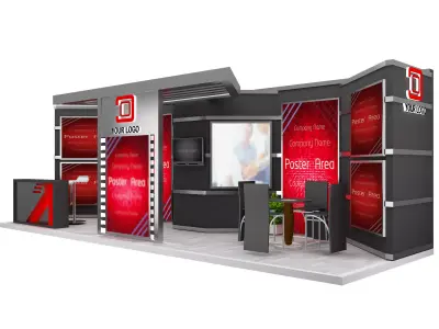 Booth Exhibition Stand a525 3D model