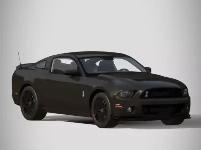 2013 Ford Mustang Shelby GT500 Low-poly 3D model
