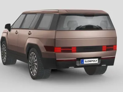 Hyundai Santa Fe 2024 Low-poly 3D model
