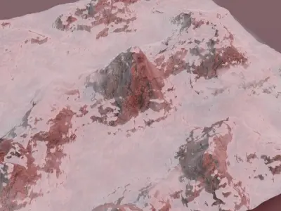 Winter mountain with texture inside  Free 3D model