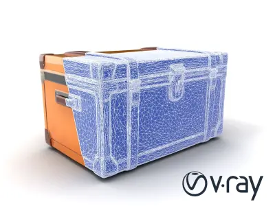 Nostalgic Archive Chest Antique Cardboard Model Pack Low-poly 3D model