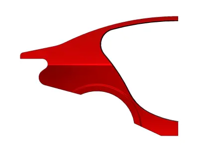 Car rear fender 3D print model