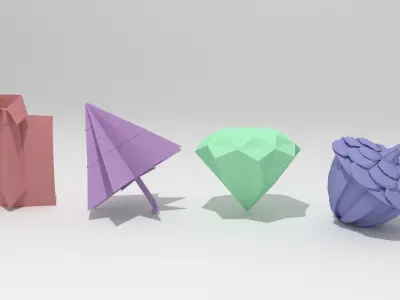 Business Logo Icons 3D model