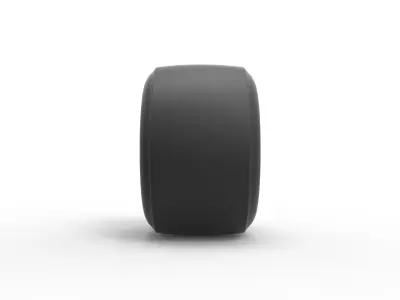 Rear wheel of Vintage Funny Car Scale 1 to 25 3D print model