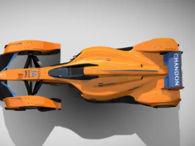 McLaren X2 Concept   Futuristic AeroTech Hypercar 3D model
