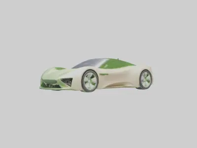 Eco Friendly Car Mode 1 Low-poly 3D model