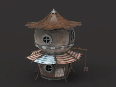 Ancient House  Low-poly 3D model