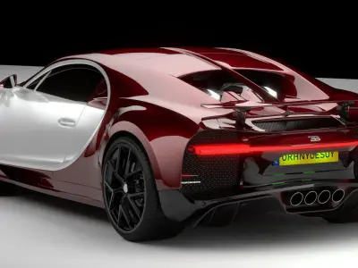 Bugatti Chiron Sport 2021 White  3D model