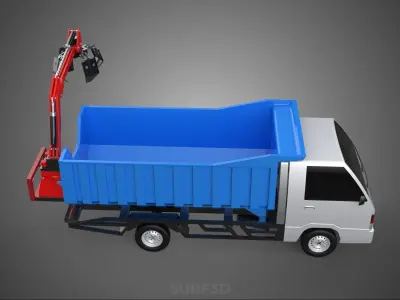 FRESH FRUIT BUNCH PALM OIL GRABBER CRANE GRAPPLE CLAW CAR TRUCK 3D model