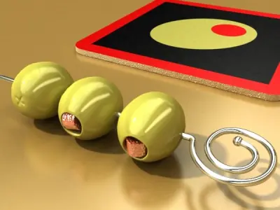 Martini Liquor Glass 3D model