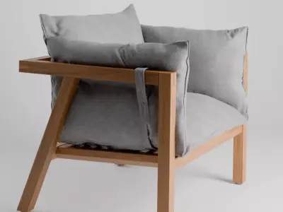 Umomoku Garden Armchair 3D model Free 3D model