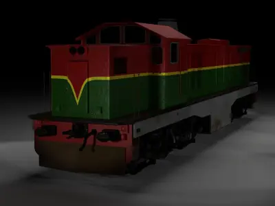 16 Diesel-electric locomotives Train Engine 3D model