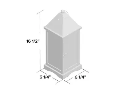 Tall Glass and Metal Lantern 3D model purchase
