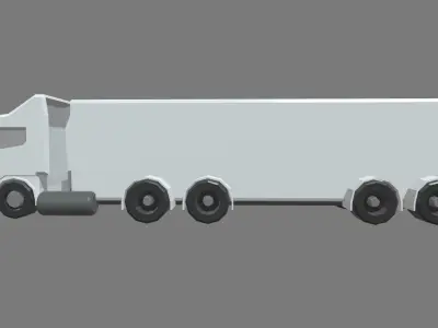 Low Poly Truck 05 Low-poly 3D model