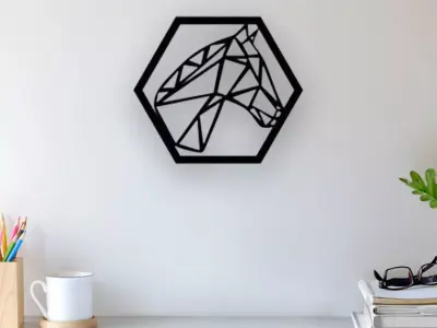 Horse Wall Art 3D print model 2
