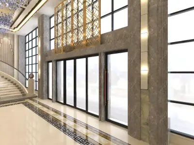 Lobby with Lounge 3D model