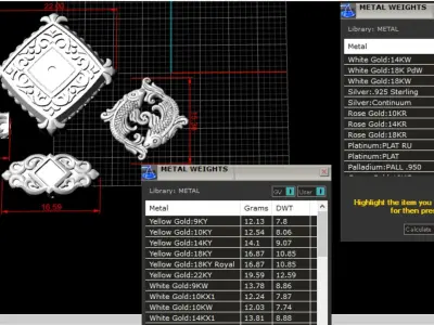 Zodiac signs Cufflinks Fish 3D print model