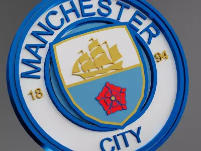 manchester city logo 3D print model