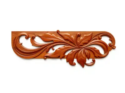 Ornate Wood Carving model pack Low-poly 3D model