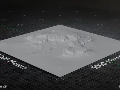 Desert Plateau Medium Version 6 3D model