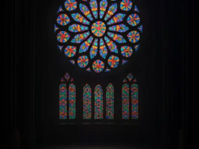 Medieval Rose Window 3D Model 3D model