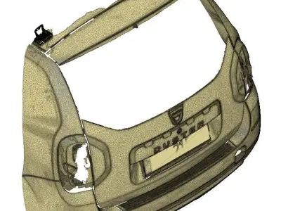 3D Scanned Back Dacia Duster 2015 Scale 1 to 1 3D model