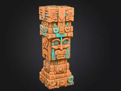Monolithic Mosaic Low-poly 3D model