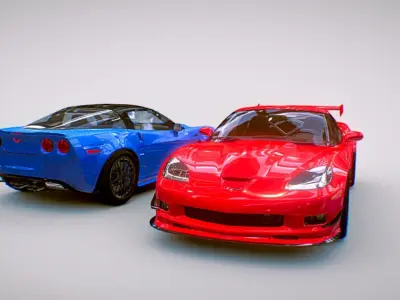 Chevrolet corvette c6 zr1 Low-poly 3D model