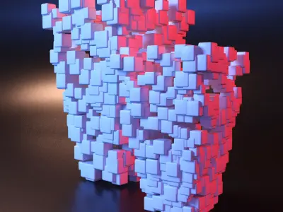 Vase minecraft cubic set 3D print model